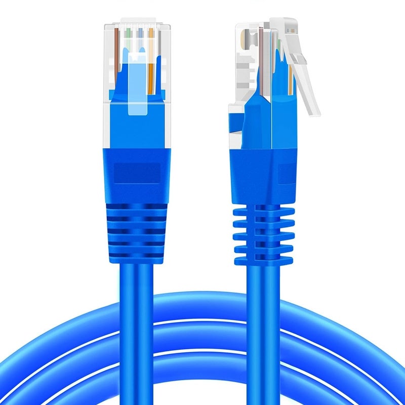 TNP Products TNP Cat 5e Ethernet Cable 3ft, Cat 5 Internet Patch Cable Cat5e Cable RJ45 Connector LAN Network Cable Cat5 Wire Patch Cord Snagless Computer Ether Wire (3 Foot Blue) - Image 1